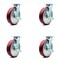 Service Caster 8 Inch Poly on Aluminum Caster Set with Roller Bearings and Brake/Swivel Lock SCC-30CS820-PAR-TLB-BSL-4 - alternate 1